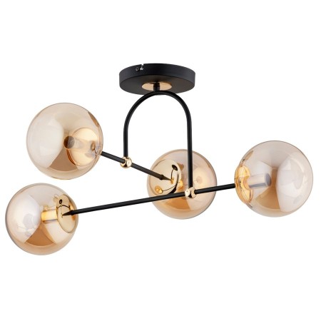 LAMPA SUFITOWA ALFA ALERSY CZARNA 4xE14