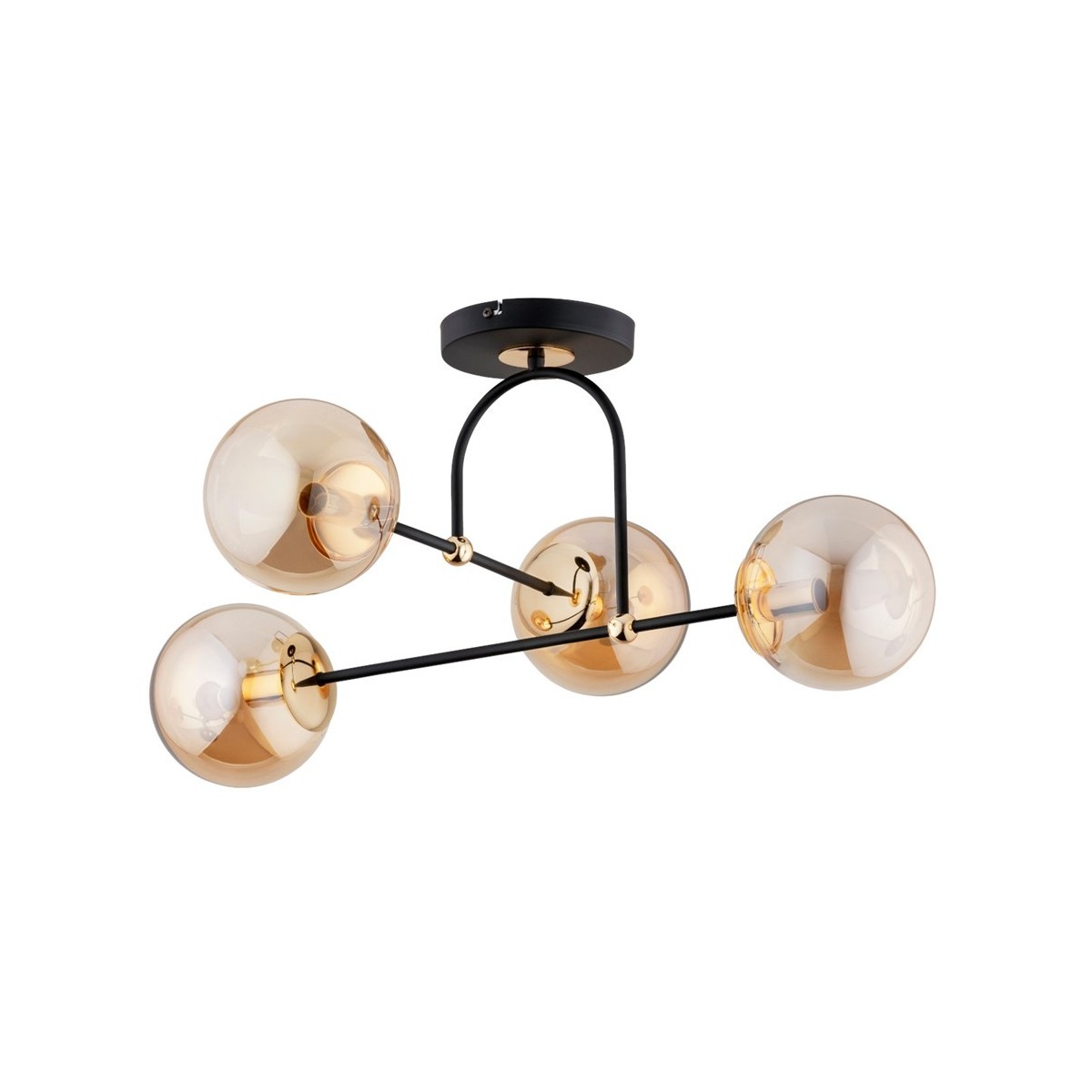 LAMPA SUFITOWA ALFA ALERSY CZARNA 4xE14