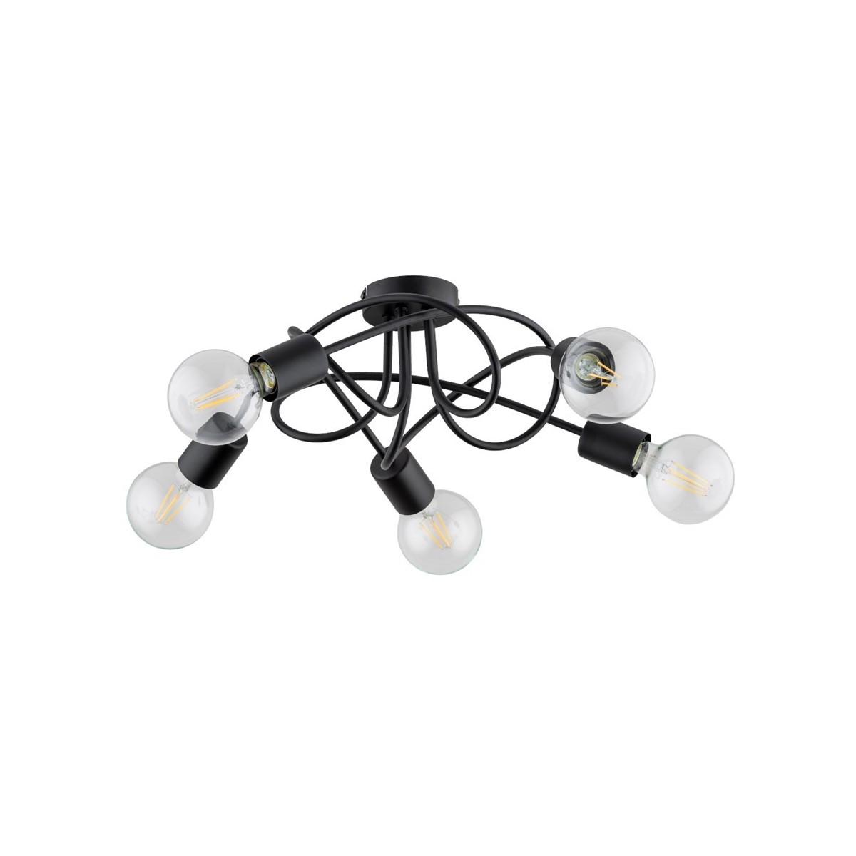 LAMPA SUFITOWA ALFA BOSTON CZARNA 5xE27