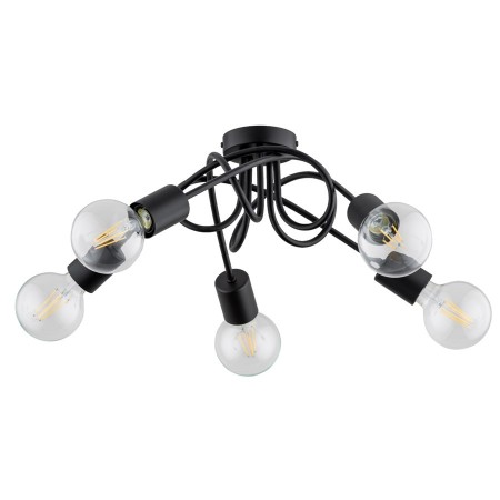 LAMPA SUFITOWA ALFA INTER CZARNA 5xE27