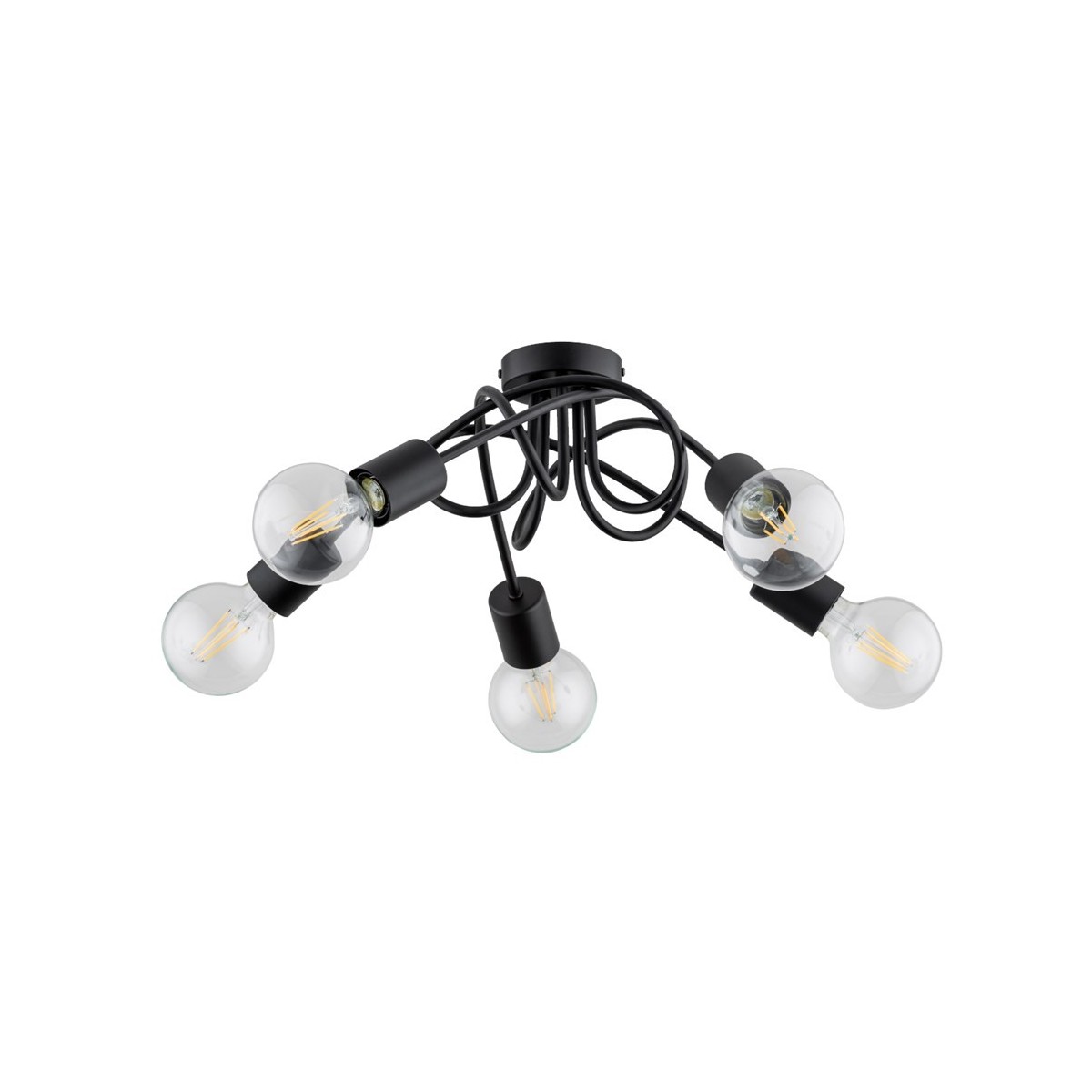 LAMPA SUFITOWA ALFA INTER CZARNA 5xE27