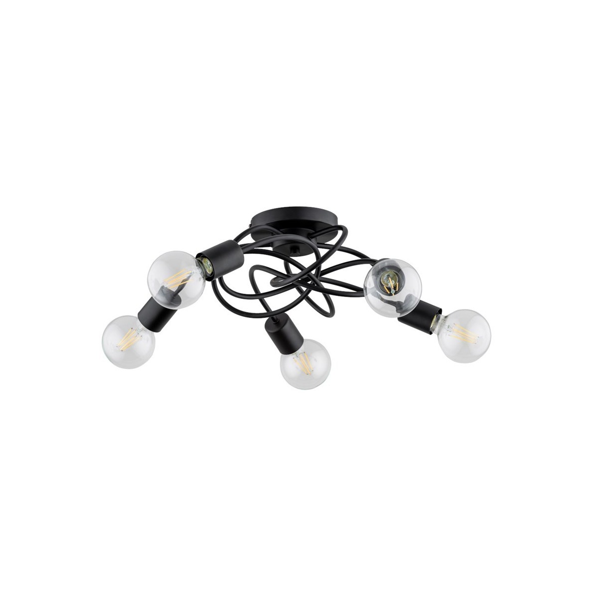 LAMPA SUFITOWA ALFA MAXIS CZARNA 5xE27