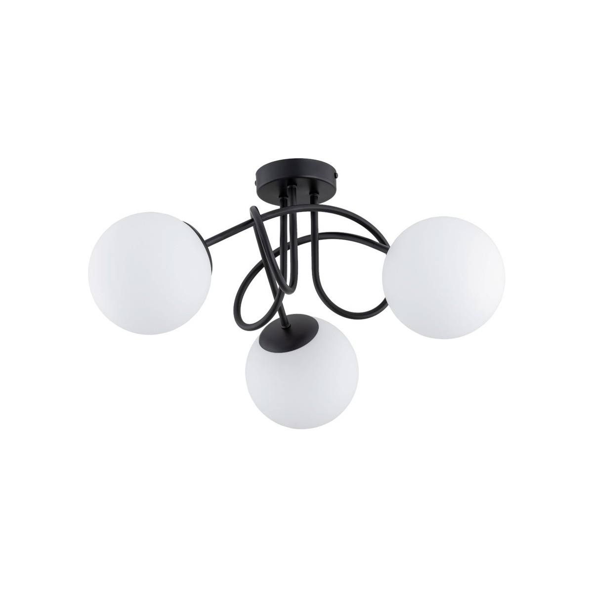 LAMPA SUFITOWA ALFA BANKO CZARNO-BIAŁA 3xE14