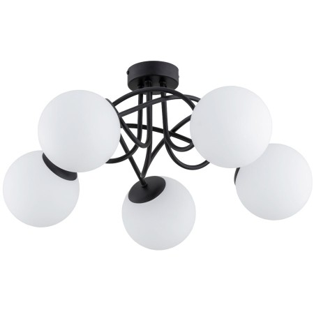 LAMPA SUFITOWA ALFA BANKO CZARNO-BIAŁA 5xE14