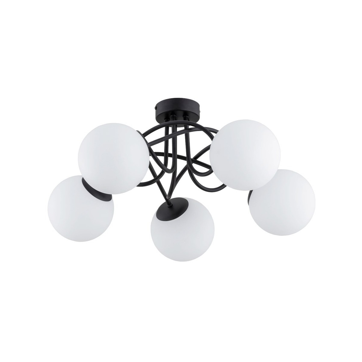 LAMPA SUFITOWA ALFA BANKO CZARNO-BIAŁA 5xE14