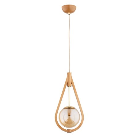 LAMPA WISZĄCA ALFA GOTA DREWNIANA 1xE27