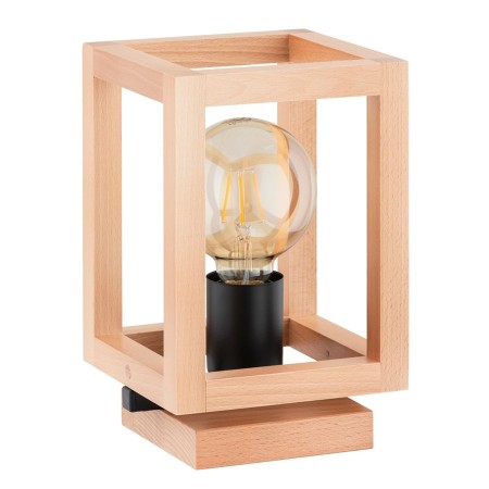 LAMPA STOŁOWA PAKO DREWNIANA 1xE27
