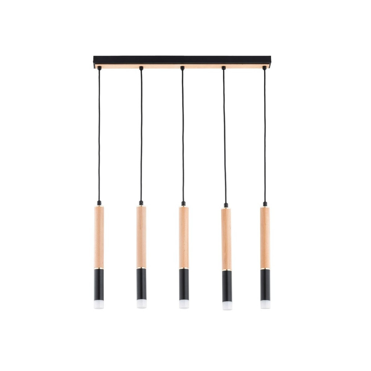 LAMPA WISZĄCA ALFA RODEO DREWNIANA 5xG9