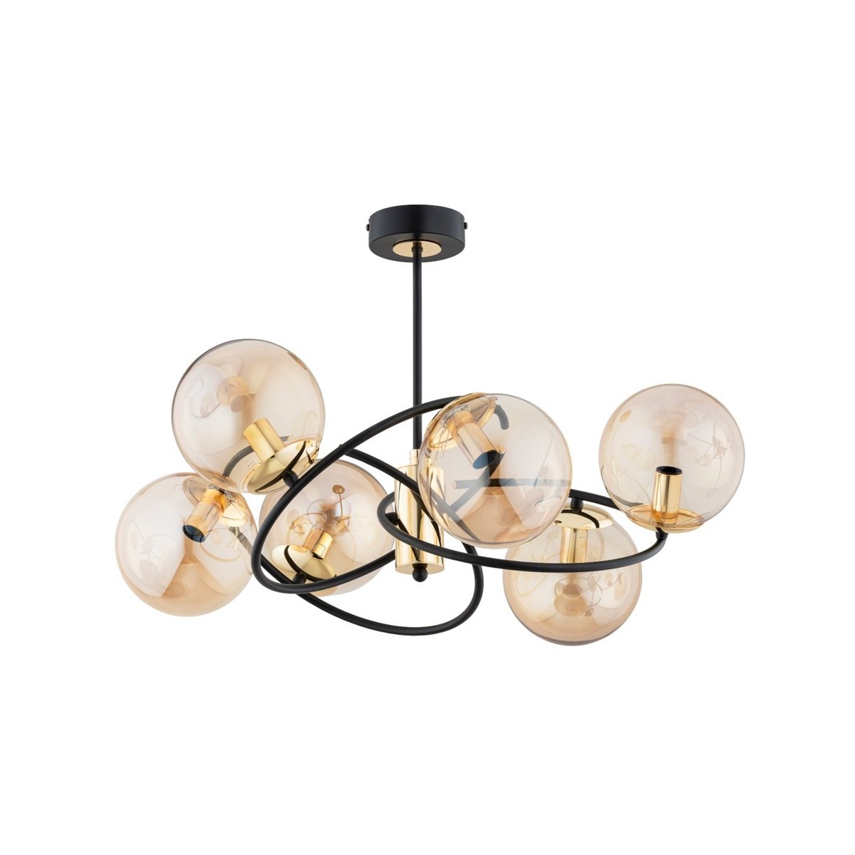 LAMPA SUFITOWA ALFA WIROMAT GOLD 6xE14