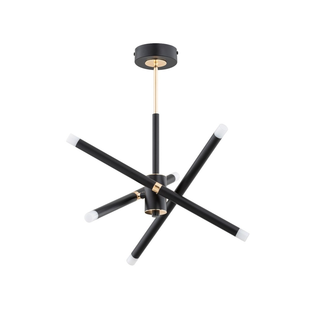 LAMPA SUFITOWA ALFA OVILI CZARNO-ZŁOTA 6xG9 LED