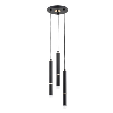 LAMPA WISZĄCA ALFA DERSO CZARNO-ZŁOTA 3xG9