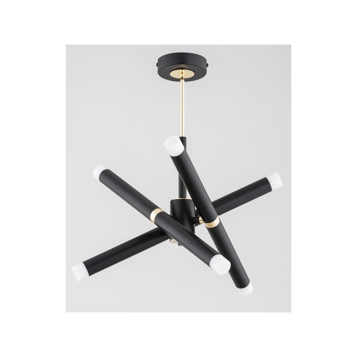 LAMPA SUFITOWA ALFA VILIO CZARNO-ZŁOTA 6xG9