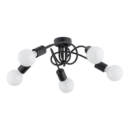 LAMPA SUFITOWA ALFA FARTA CZARNA 5xE27