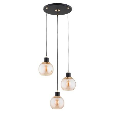 LAMPA WISZĄCA ALFA DERRO CZARNO-ZŁOTA 3xE27