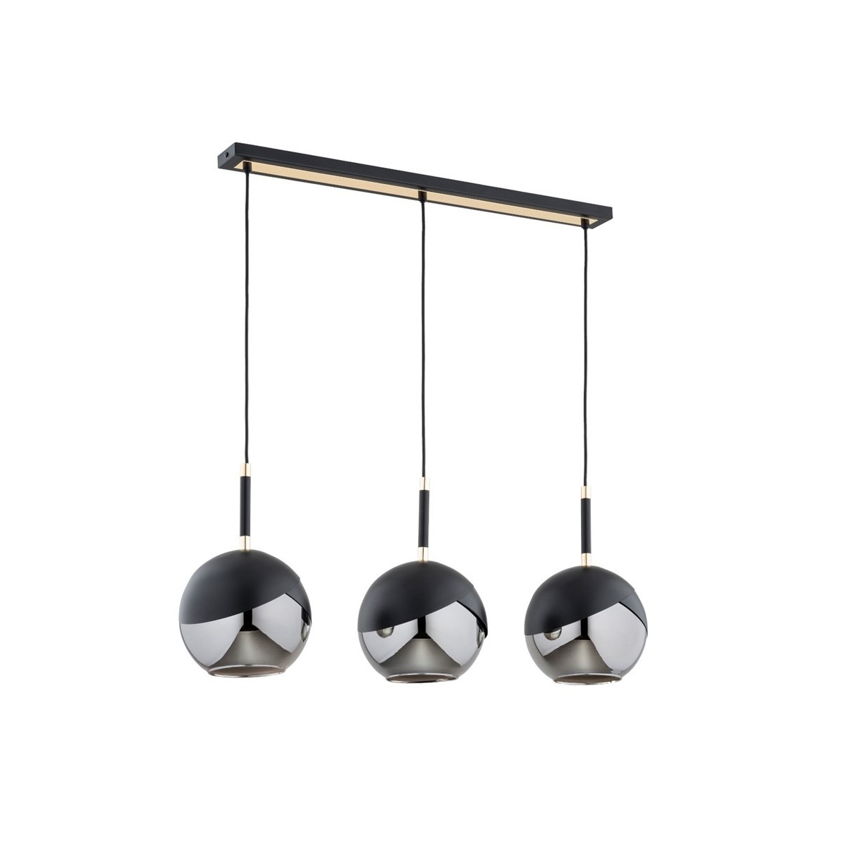 LAMPA WISZĄCA ALFA RIDO CZARNA 3xE27