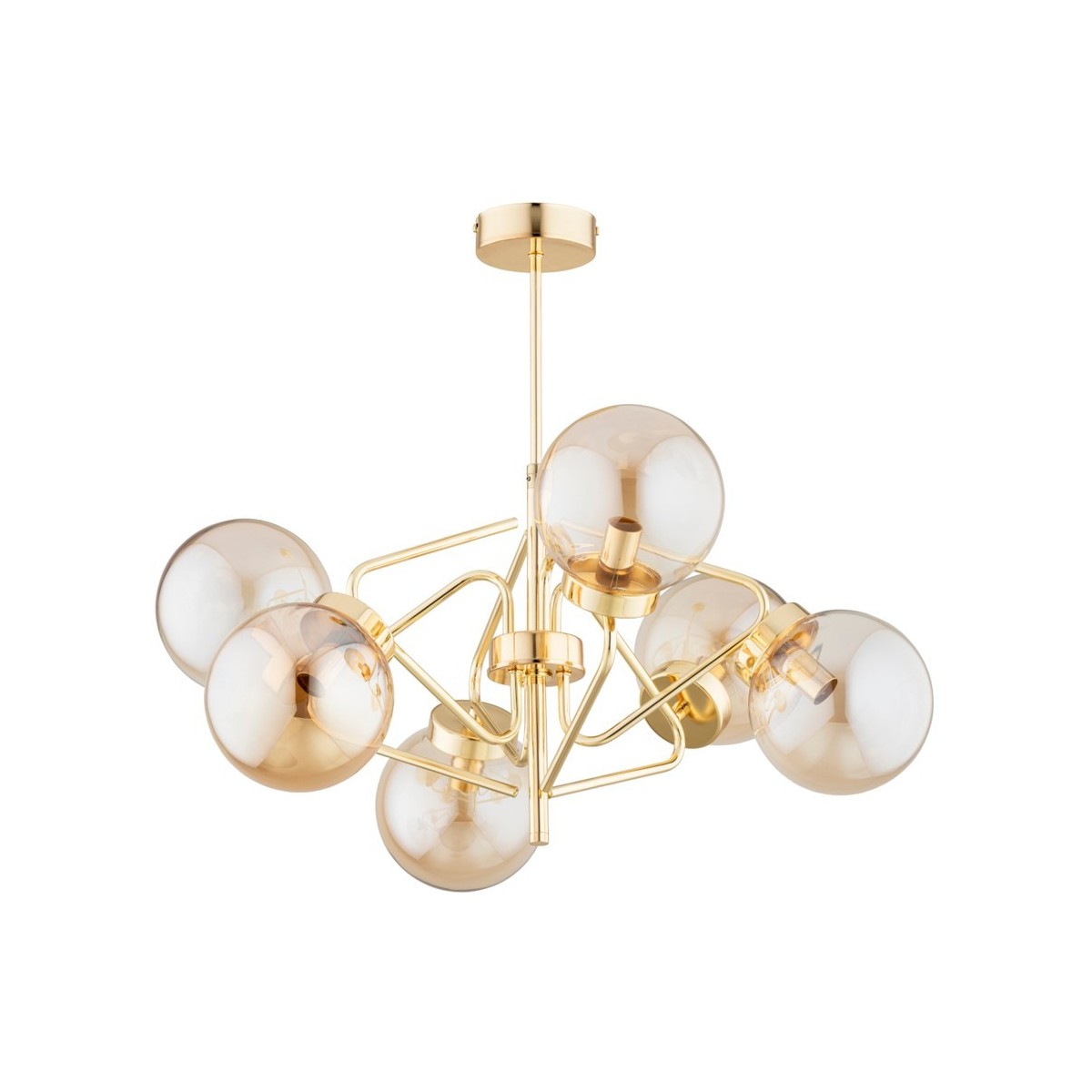 LAMPA SUFITOWA ALFA BARSUM MIX ZŁOTA 6xE14