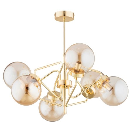 LAMPA SUFITOWA ALFA BARSUM MIX ZŁOTA 6xE14