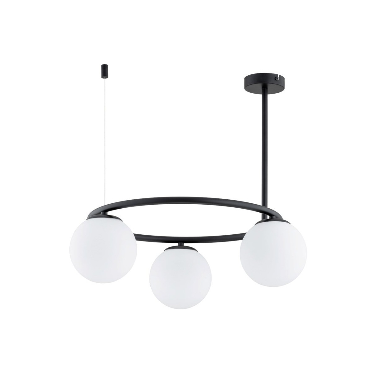 LAMPA WISZĄCA ALFA RINGO A3 CZARNO-BIAŁA 3xE14