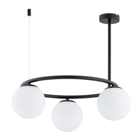 LAMPA WISZĄCA ALFA RINGO A3 CZARNO-BIAŁA 3xE14