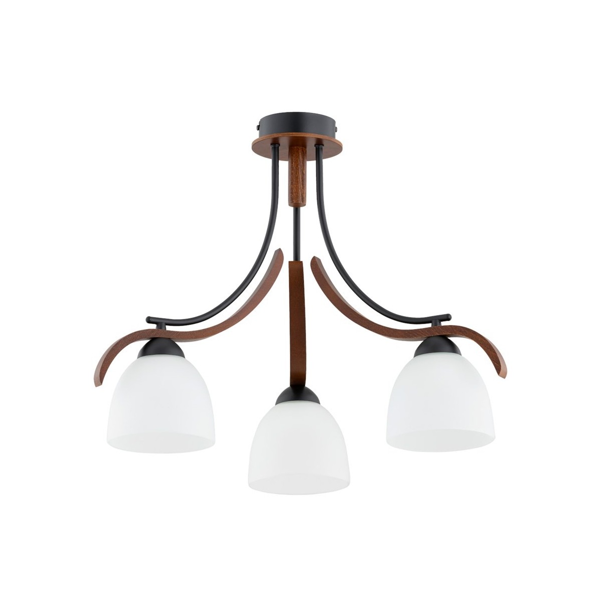 LAMPA SUFITOWA ALFA BAFIA 3xE27 DREWNIANA