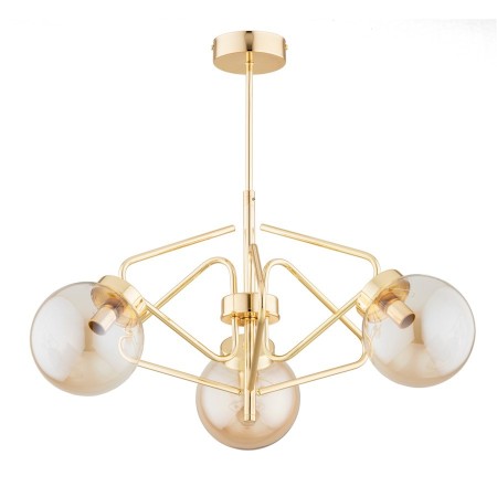 LAMPA SUFITOWA ALFA BARSUM MIX ZŁOTA 3xE14