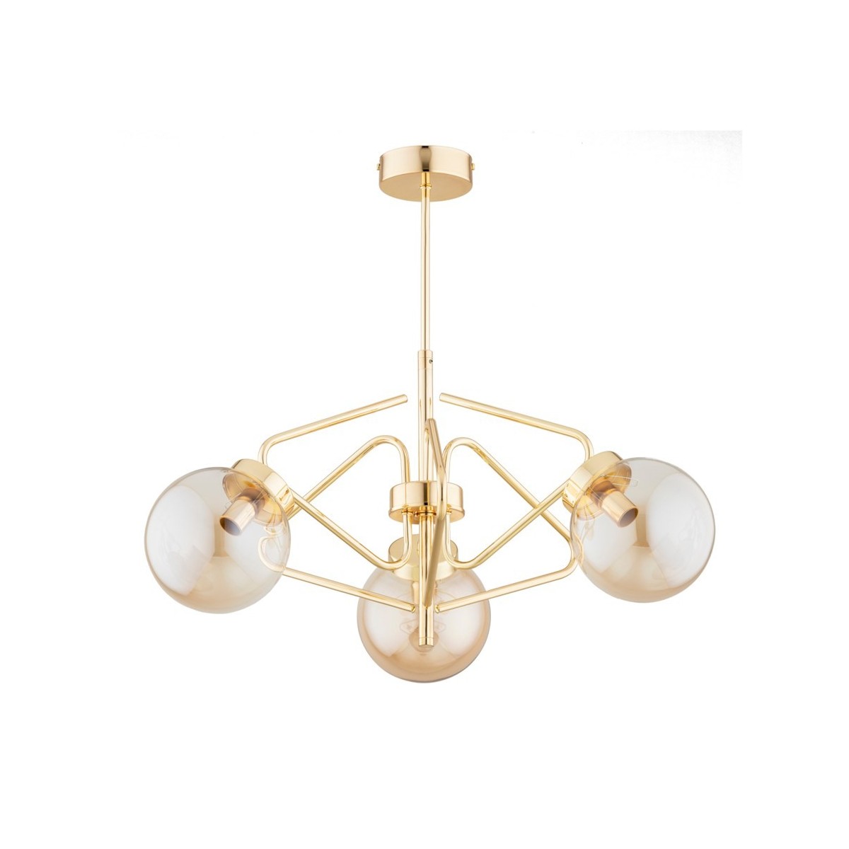 LAMPA SUFITOWA ALFA BARSUM MIX ZŁOTA 3xE14