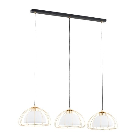 LAMPA WISZĄCA ALFA NERSY CZARNO-ZŁOTA 3xE27