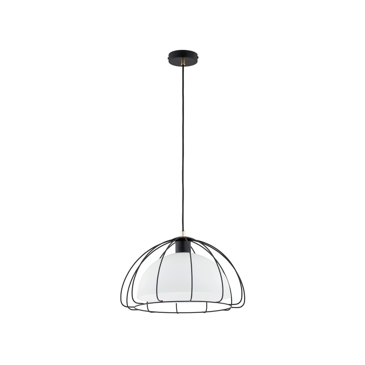 LAMPA WISZĄCA ALFA NERSY CZARNO-BIAŁA 1xE27