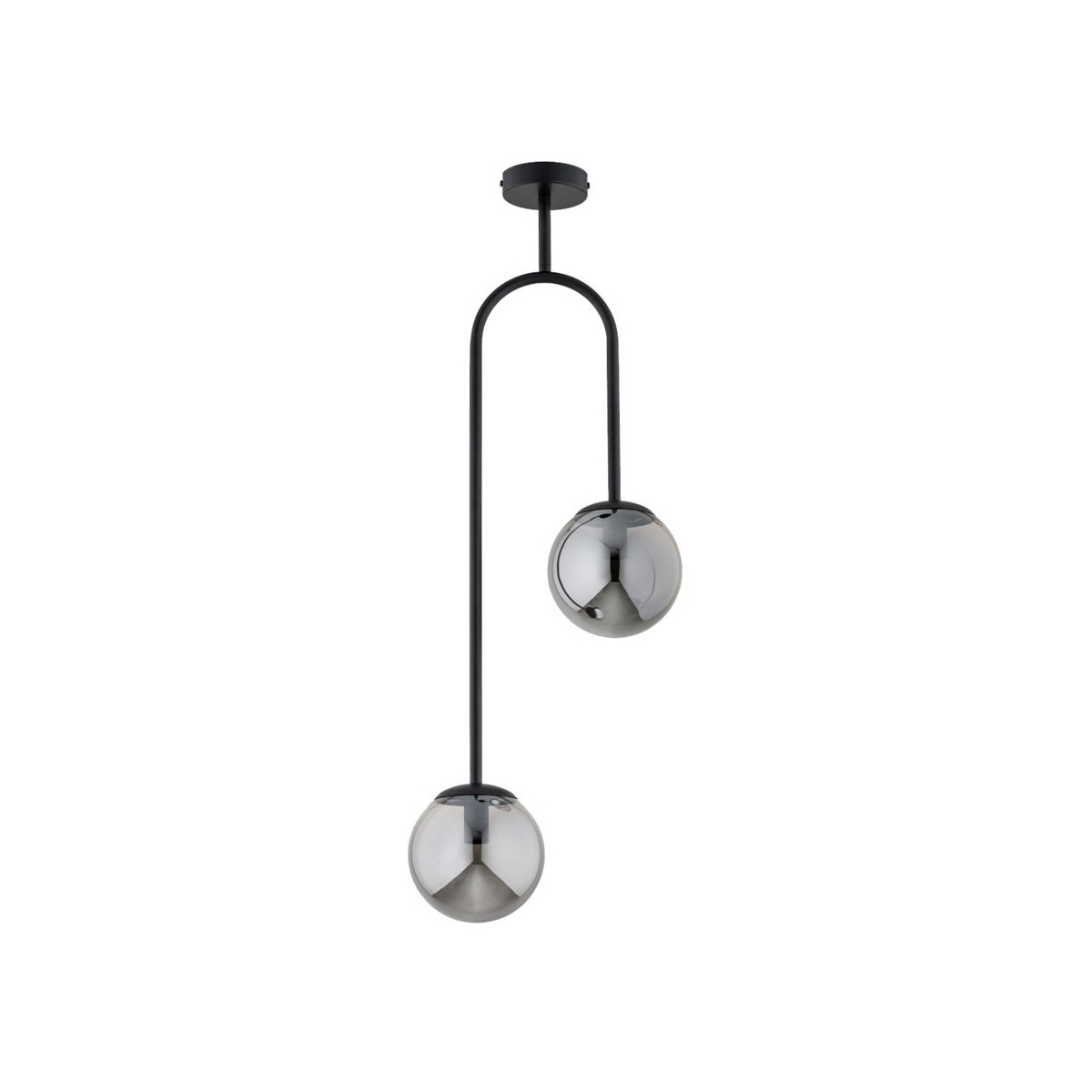 LAMPA SUFITOWA ALFA VECTOR M CZARNA 2xE14