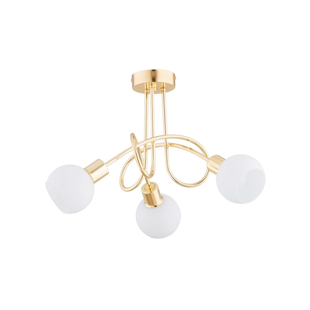 LAMPA SUFITOWA ALFA ERYKA ZŁOTA 3xE14