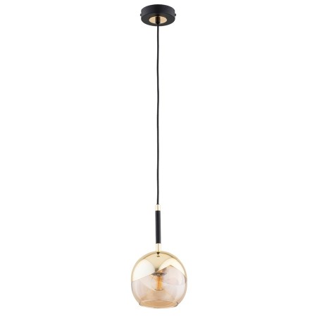 LAMPA WISZĄCA ALFA PRADA ZŁOTO I CZARNO 1xE27