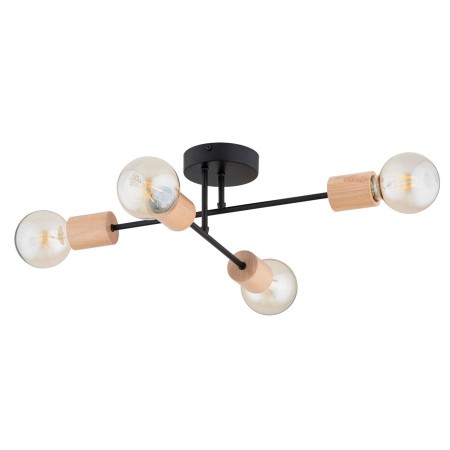 LAMPA SUFITOWA ALFA LA-STENA CZARNA 4xE27