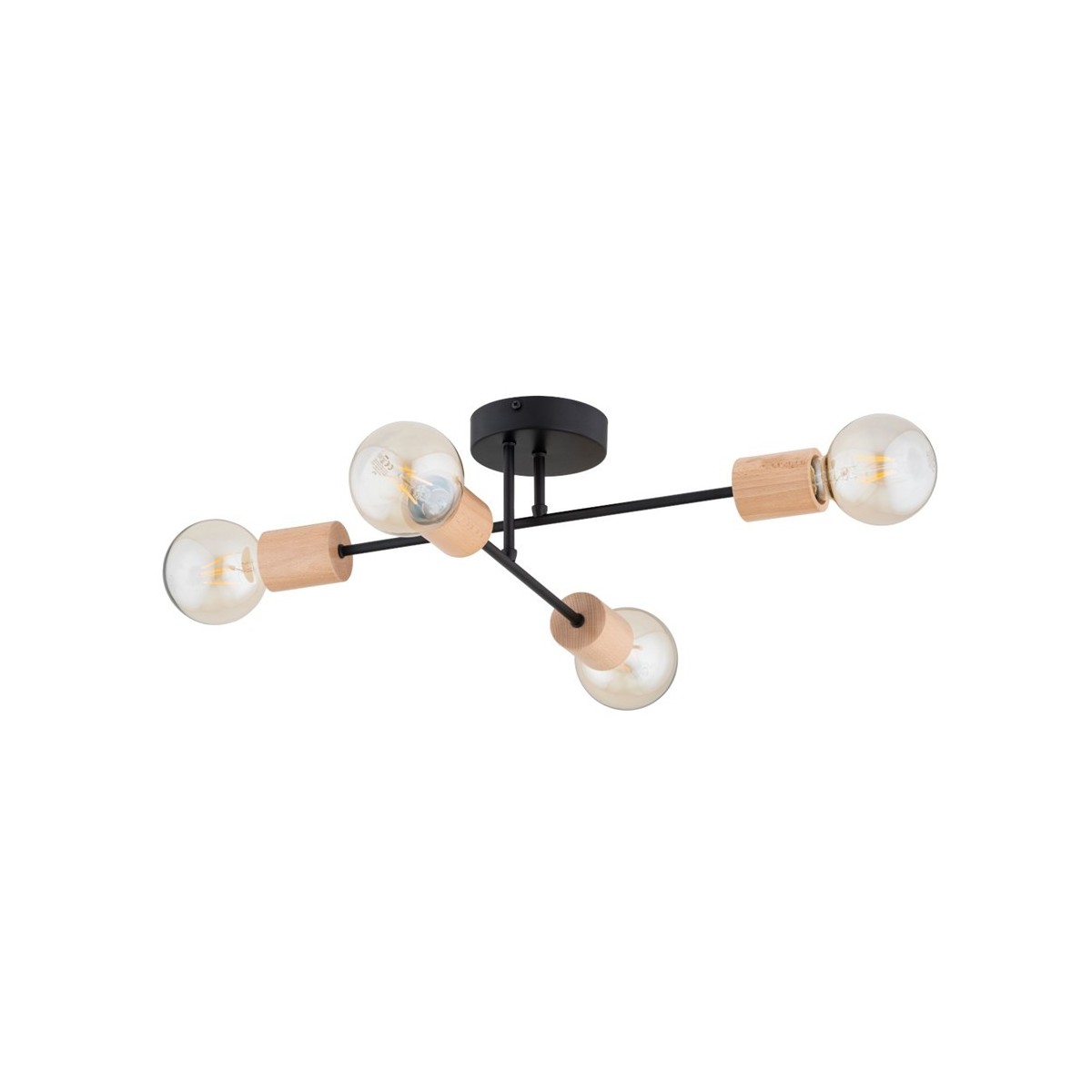 LAMPA SUFITOWA ALFA LA-STENA CZARNA 4xE27