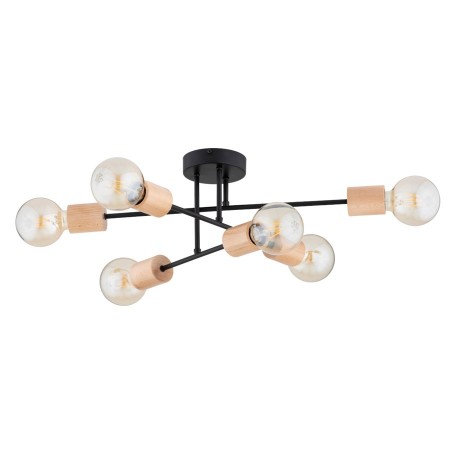 LAMPA SUFITOWA ALFA LA-STENA CZARNA 6xE27