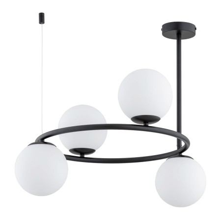 LAMPA SUFITOWA ALFA RINGO A-4 CZARNO-BIAŁA 4xE14