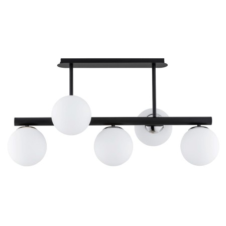 LAMPA SUFITOWA ALFA TUKANE CZARNO-CHROMOWANA 5xE14