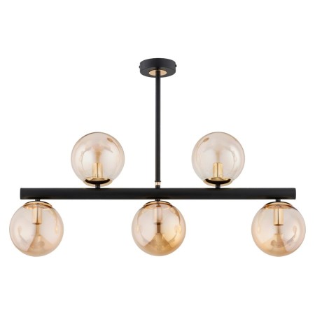 LAMPA SUFITOWA ALFA TUKANE BIS CZARNO-ZŁOTA 5xE14