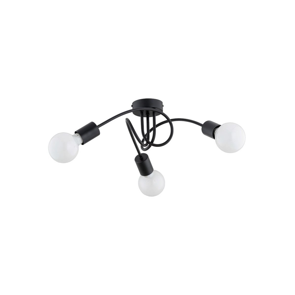 LAMPA SUFITOWA ALFA FARTA CZARNA 3xE27