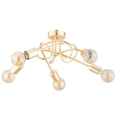 LAMPA SUFITOWA ALFA DRAGO GOLD 5xE27