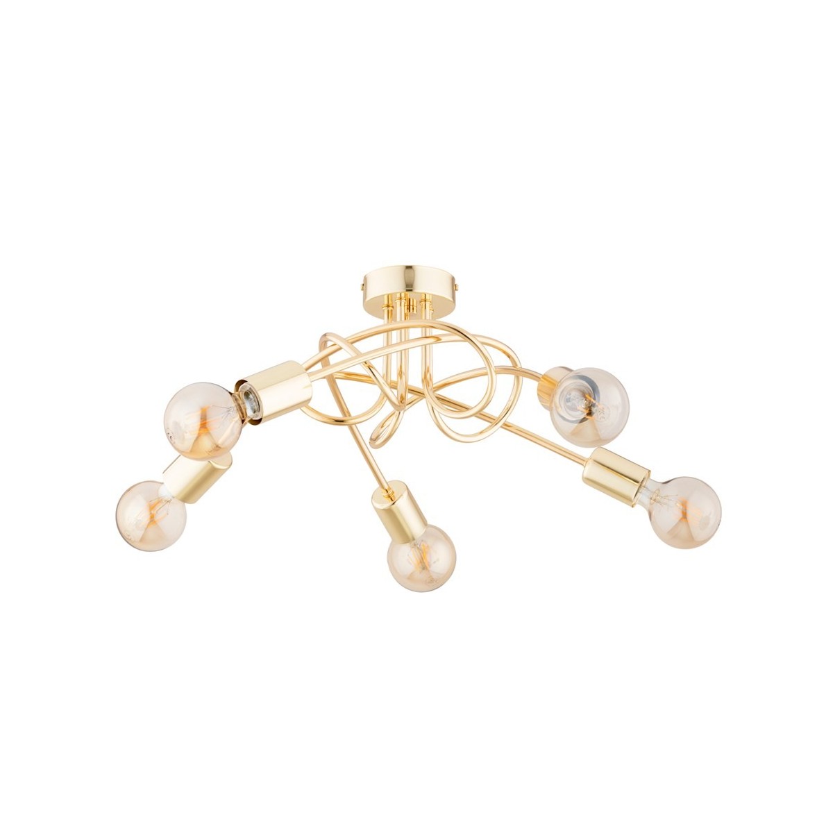 LAMPA SUFITOWA ALFA DRAGO GOLD 5xE27