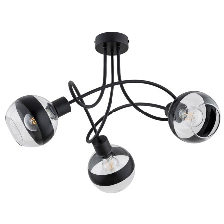 LAMPA SUFITOWA ALFA KARO 1 CZARNA 3xE27