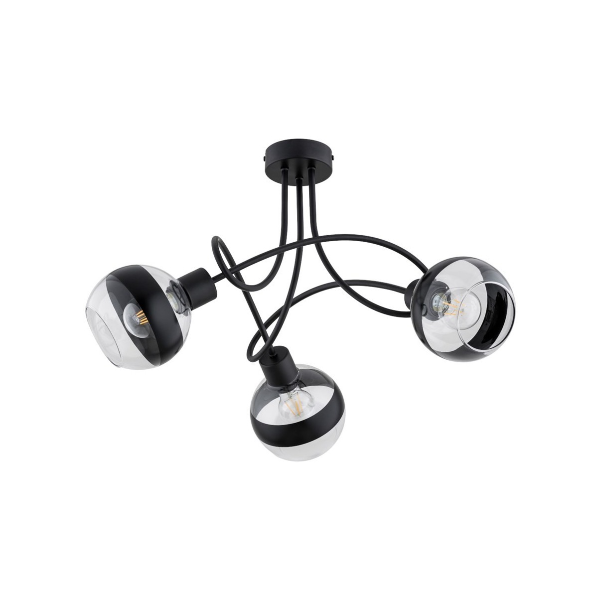 LAMPA SUFITOWA ALFA KARO 1 CZARNA 3xE27