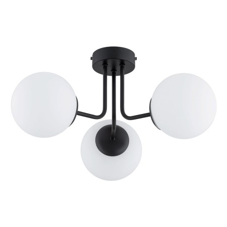 LAMPA SUFITOWA ALFA PIERO CZARNO-BIAŁA 3xE14