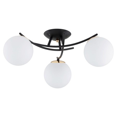 LAMPA SUFITOWA ALFA SAVI CZARNO-ZŁOTA 3xE14