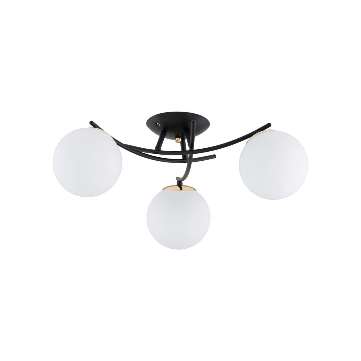 LAMPA SUFITOWA ALFA SAVI CZARNO-ZŁOTA 3xE14