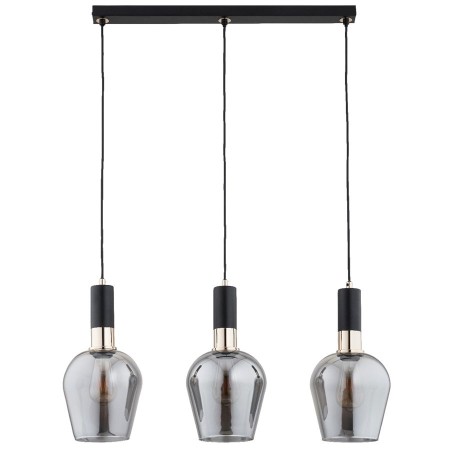 LAMPA WISZĄCA ALFA GARDA CZARNO-ZŁOTA 3xE27