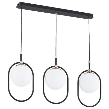 LAMPA WISZĄCA ALFA AMARO CZARNO-BIAŁA 3xE14