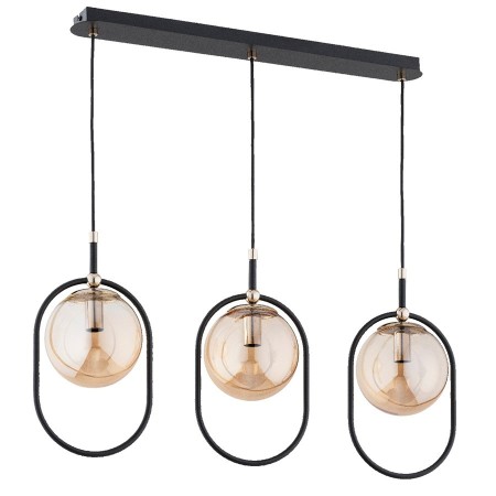 LAMPA WISZĄCA ALFA AMARO CZARNA & ZŁOTA 3xE14