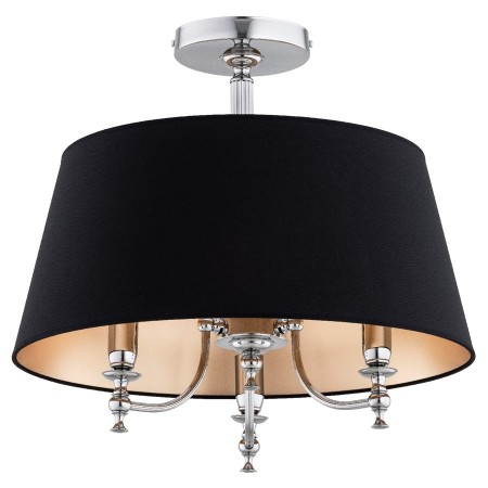 LAMPA SUFITOWA ALFA ROSETTA CHROM I CZARNY 3xE14