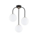 LAMPA SUFITOWA ALFA GAMMA CZARNO-ZŁOTA 3xE27